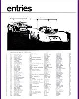Entry List - SCCA Regional Ontario [ASR+BSR+AP+BP+CP+DP+AS] 1970