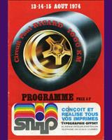 Programme Cover - Paul Ricard 1000 Kilometres 1974