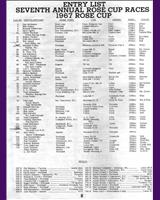 Entry List - Rose Cup Portland 1967