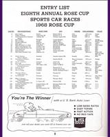 Entry List - Rose Cup Portland 1968