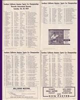 Entry List - South California Championship Riverside -  Class EP+FP 1959