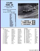 Entry List - Trans-Am Riverside - Two Five Challenge 1972