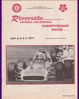 Programme Cover - SCCA National Riverside 1977