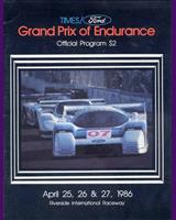 Programme Cover - Riverside 6 Hours 1986
