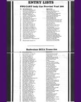 Entry List - Trans-Am Road America 1984