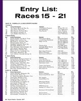 Entry List - American Road Race of Champions - Classes ASR+BSR+FA 1977