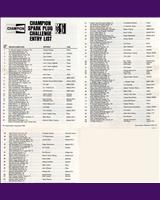 Entry List - 6-Hour Champion Spark Plug Challenge 1978