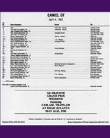 Entry List - Road Atlanta 150 Miles 1982