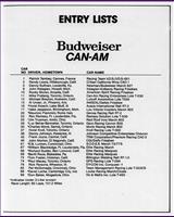 Entry List - Can-Am Road Atlanta 1982