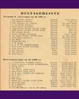 Entry List - Roskilde Ring International - Sports 1500 cc 1957