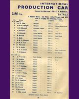 Entry List - International Production Car Race - Division II - Over 2000 cc 1951
