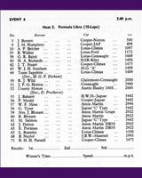 Entry List - NSCC Silverstone [Formula Libre Heat 2] 1958