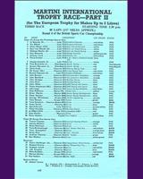 Entry List - European 2-Litre Championship Silverstone 1971