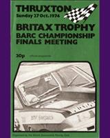 Programme Cover - Tricentrol Sports GT Championship Thruxton 1974