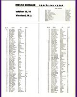 Entry List - SCCA Regional Vineland 1960