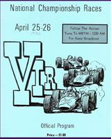 Programme Cover - SCCA National Virginia - Classes: ASR+BSR+AP+BP+CP+AS 1970