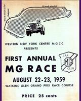 Programme Cover - Preliminary Watkins Glen [Novice] 1959