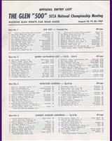 Entry List - SCCA National Watkins Glen [CP+DP] 1967