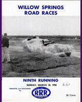 Programme Cover - Willow Springs [Main] 1958