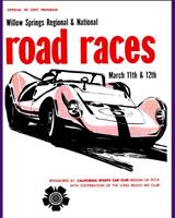 Programme Cover - SCCA National Willow Springs [AP+BP+CP+DP+AS+BS] 1967