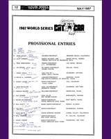 Entry List - Canadian American Thundercars Willow Springs 1987