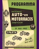 Programme Cover - National Zandvoort - Sports 2000 cc 1952