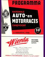 Programme Cover - National Zandvoort 1958