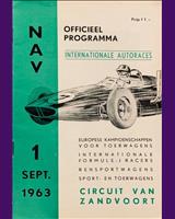 Programme Cover - Zandvoort International 1963