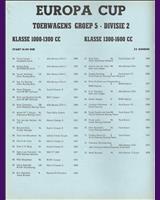 Entry List - Zandvoort Trophy - ETCC Division 2 1969