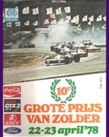 Programme Cover - GP Zolder 1978